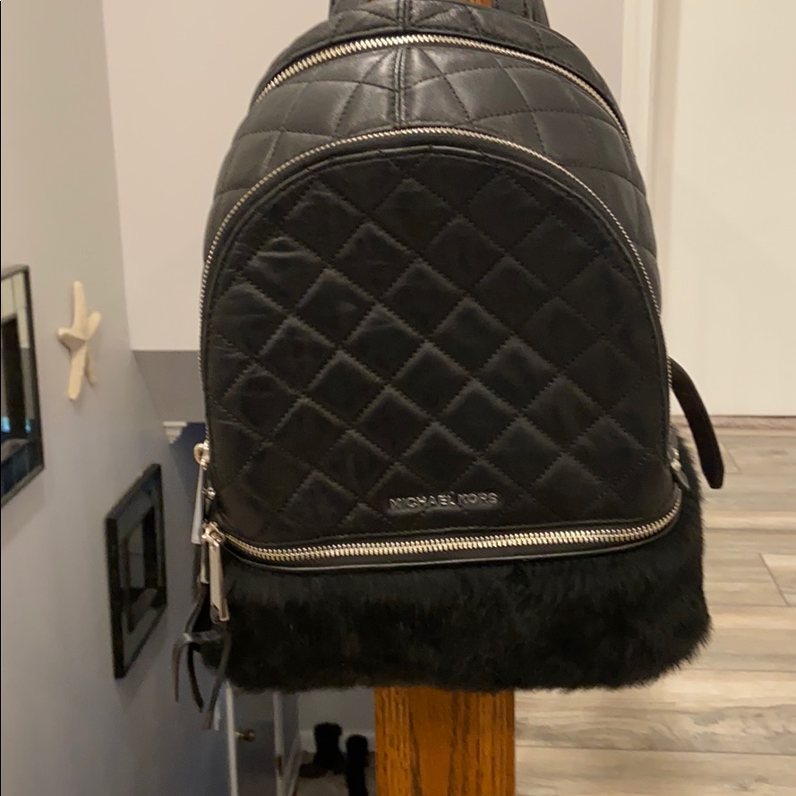 Michael Kors Leather Backpack Black